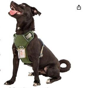 WALKTOFINE No Pull XL Adjustable Dog Harness with ID Card Reflective Smart Fit